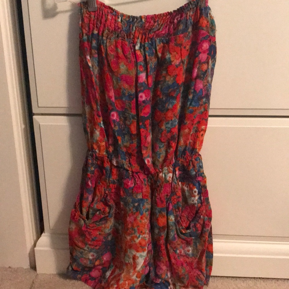 strapless romper